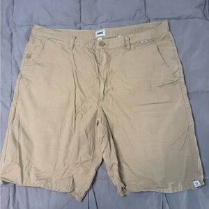 Vans Men's Khaki Flat Front Shorts